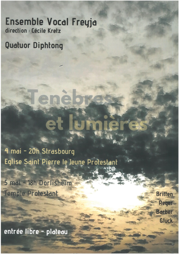 Concert du 04 mai à 20h : Ensemble vocal Freyja Concert du 04 mai à 20h : Ensemble vocal Freyja