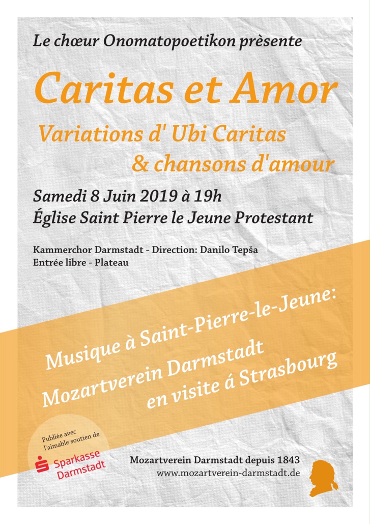 Concert du 08 juin à 19h : Choeur Onomatopoetikon Concert du 08 juin à 19h : Choeur Onomatopoetikon