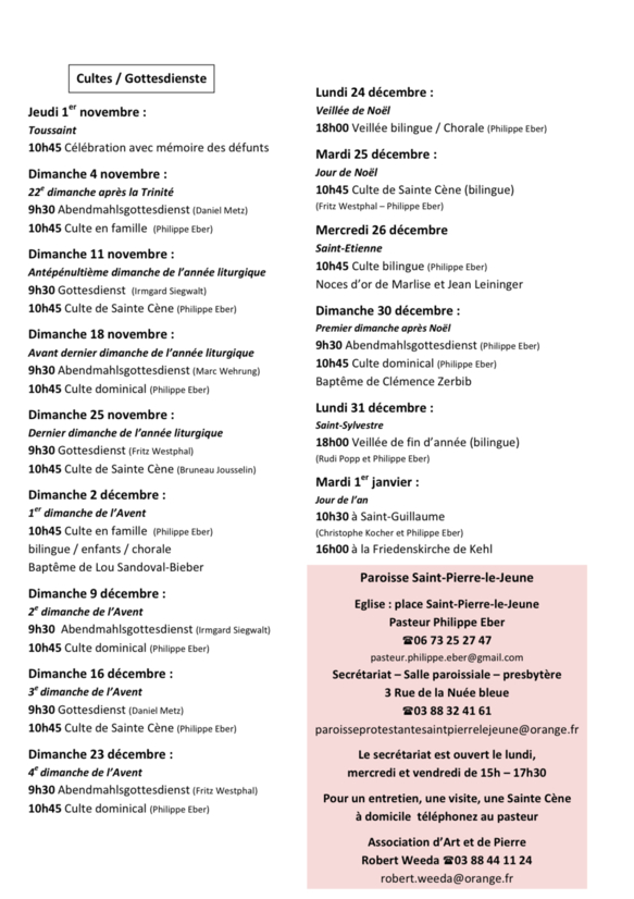 Bulletin paroissial novembre - decembre 2012