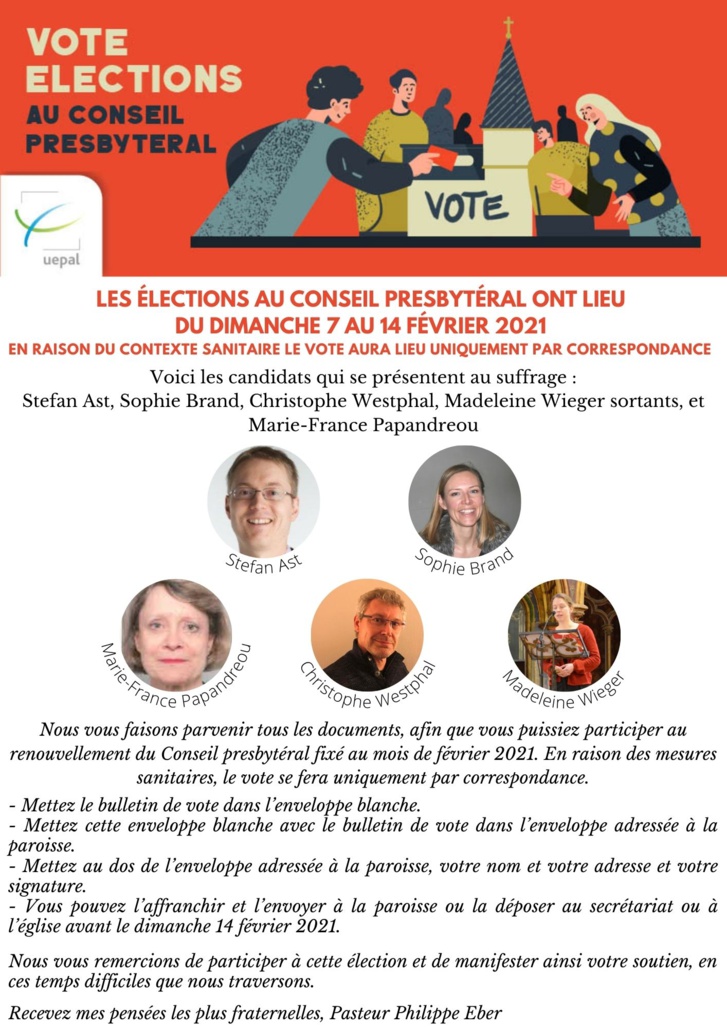 Élections du Conseil Presbytéral 2021
