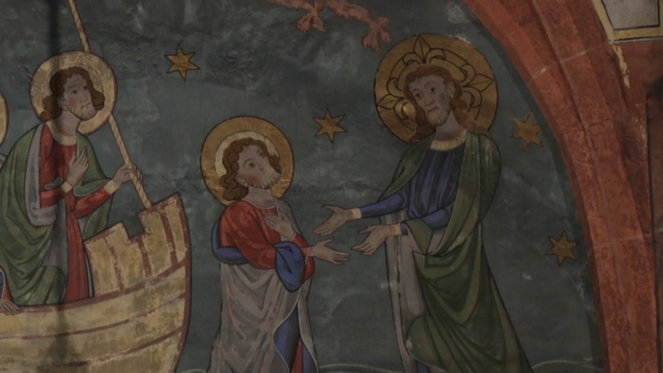 Le Christ tend la main à Saint-Pierre