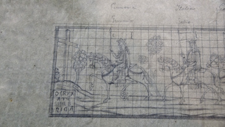 Dessin préparatoire de Carl Schäfer Dessin préparatoire de Carl Schäfer