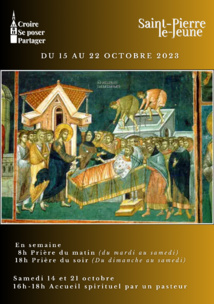 Semaine paroissiale - Du 15 au 22 octobre 2023 Semaine paroissiale - Du 15 au 22 octobre 2023