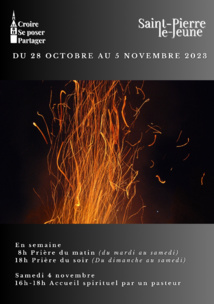 Semaine paroissiale - Du dimanche 29 octobre au 5 novembre 2023 Semaine paroissiale - Du dimanche 29 octobre au 5 novembre 2023