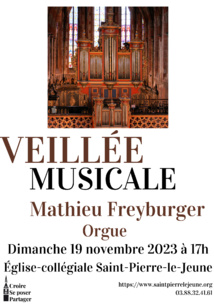 Veillée musicale - Mathieu Freyburger - Dimanche 19 novembre 2023 à 17h