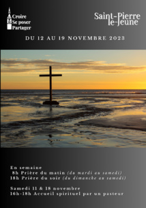 Semaine paroissiale - Du 12 au 19 novembre 2023 Semaine paroissiale - Du 12 au 19 novembre 2023