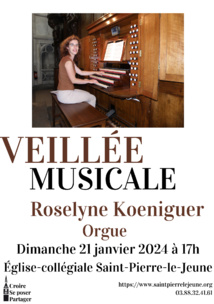 Veillée musicale - Roselyne Koeniguer - dimanche 21 janvier 2024 à 17h