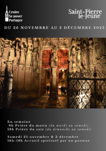 Semaine paroissiale - Du dimanche 26 novembre au 3 décembre 2023