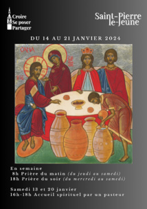 Semaine paroissiale - Du 14 au 21 janvier 2024