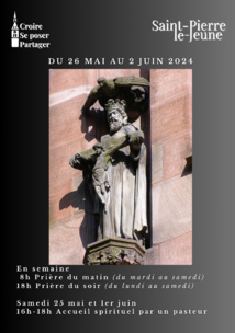 Semaine paroissiale - du 26 mai au 2 juin 2024