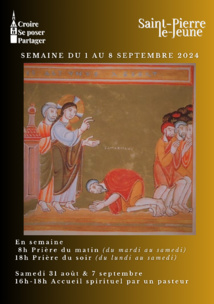 Semaine paroissiale - Du dimanche 1er au 8 septembre 2024