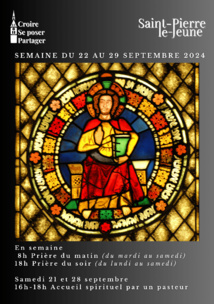 Semaine paroissiale - Du dimanche 22 au 29 septembre 2024 Semaine paroissiale - Du dimanche 22 au 29 septembre 2024