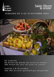 Semaine paroissiale - du dimanche 6 au 13 octobre 2024 Semaine paroissiale - du dimanche 6 au 13 octobre 2024