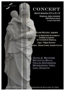 Concert du chœur et de l’orchestre de chambre de l’Université de Strasbourg