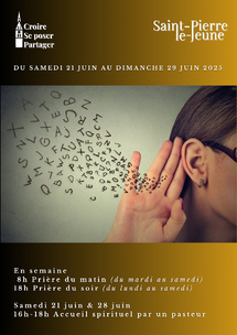 Semaine paroissiale - du 21 au 29 juin 2025