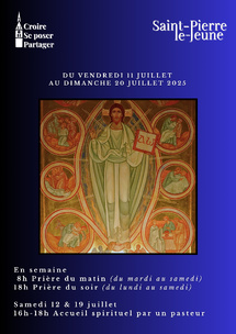 Semaine paroissiale - Du vendredi 11 au dimanche 20 juillet 2025 Semaine paroissiale - Du vendredi 11 au dimanche 20 juillet 2025