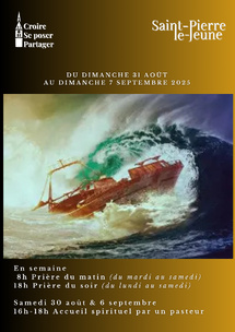 Semaine paroissiale - Du dimanche 31 août au dimanche 7 septembre 2025