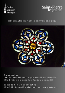 Semaine paroissiale - Du samedi 6 au dimanche 14 septembre 2025
