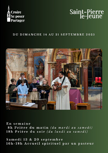 Semaine paroissiale - Du samedi 13 au dimanche 21 septembre 2025