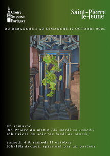 Semaine paroissiale - Du dimanche 5 au dimanche 12 octobre 2025 Semaine paroissiale - Du dimanche 5 au dimanche 12 octobre 2025