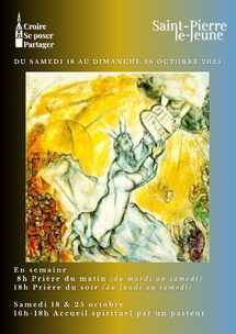 Semaine paroissiale - Du dimanche 19 au dimanche 26 octobre 2025 Semaine paroissiale - Du dimanche 19 au dimanche 26 octobre 2025