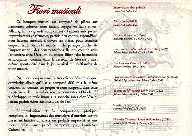 Concert Paeludium - Samedi 25 octobre 2025 à 19h Concert Paeludium - Samedi 25 octobre 2025 à 19h