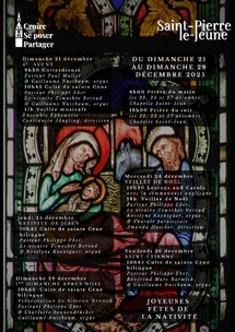 Semaine paroissiale - Du dimanche 21 au dimanche 28 décembre 2025