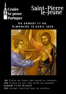 Semaine paroissiale - Du samedi 11 avril au dimanche 19 avril 2026 Semaine paroissiale - Du samedi 11 avril au dimanche 19 avril 2026