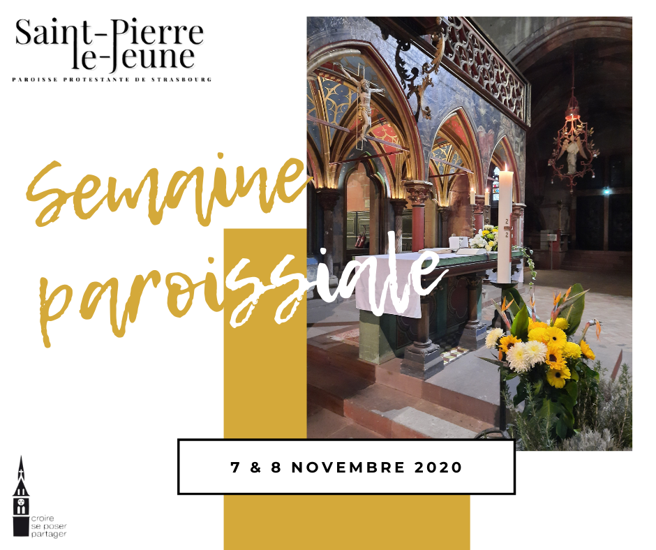 Semaine paroissiale - 7 novembre 2020 Semaine paroissiale - 7 novembre 2020