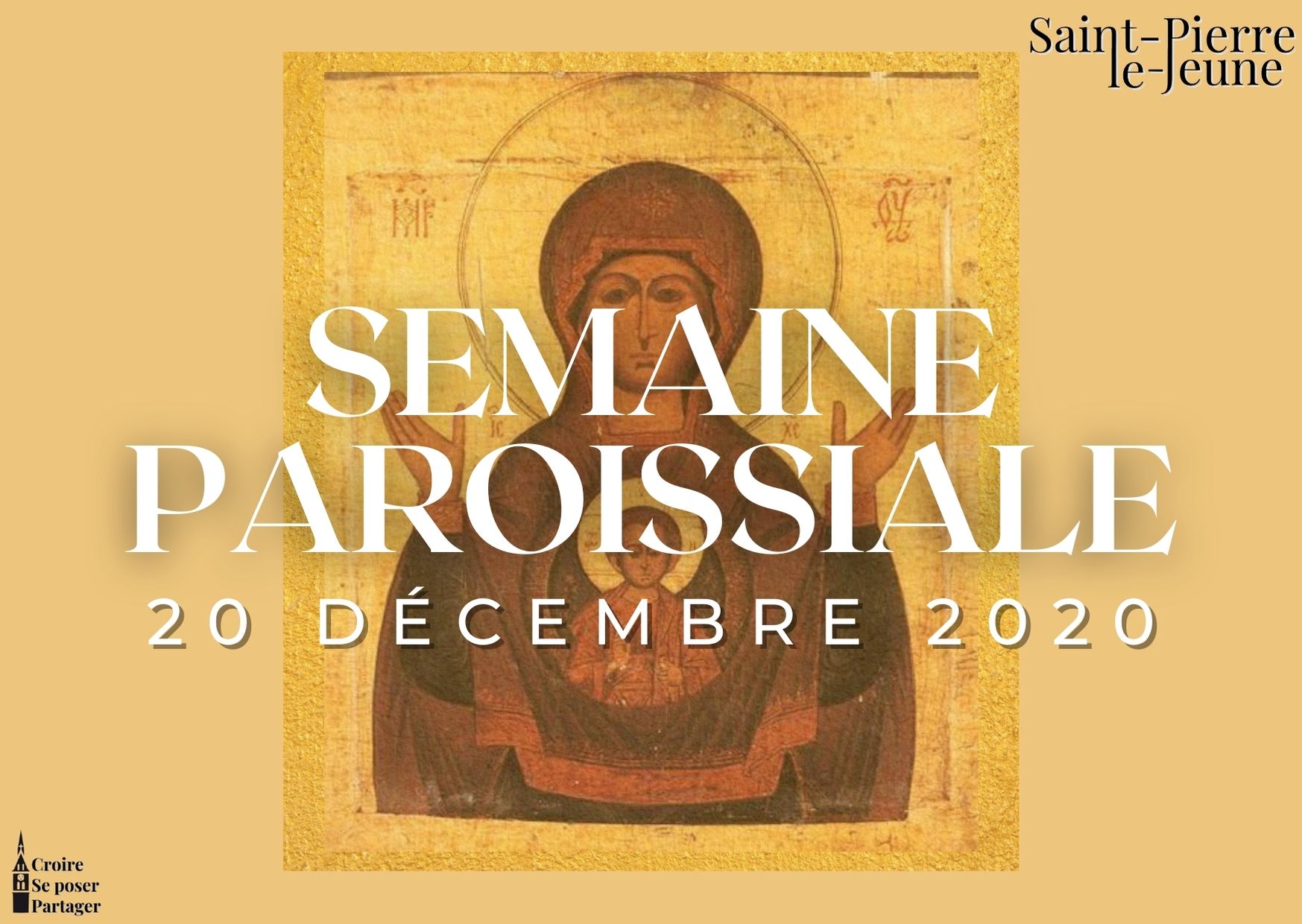 Semaine paroissiale - 20 décembre 2020
