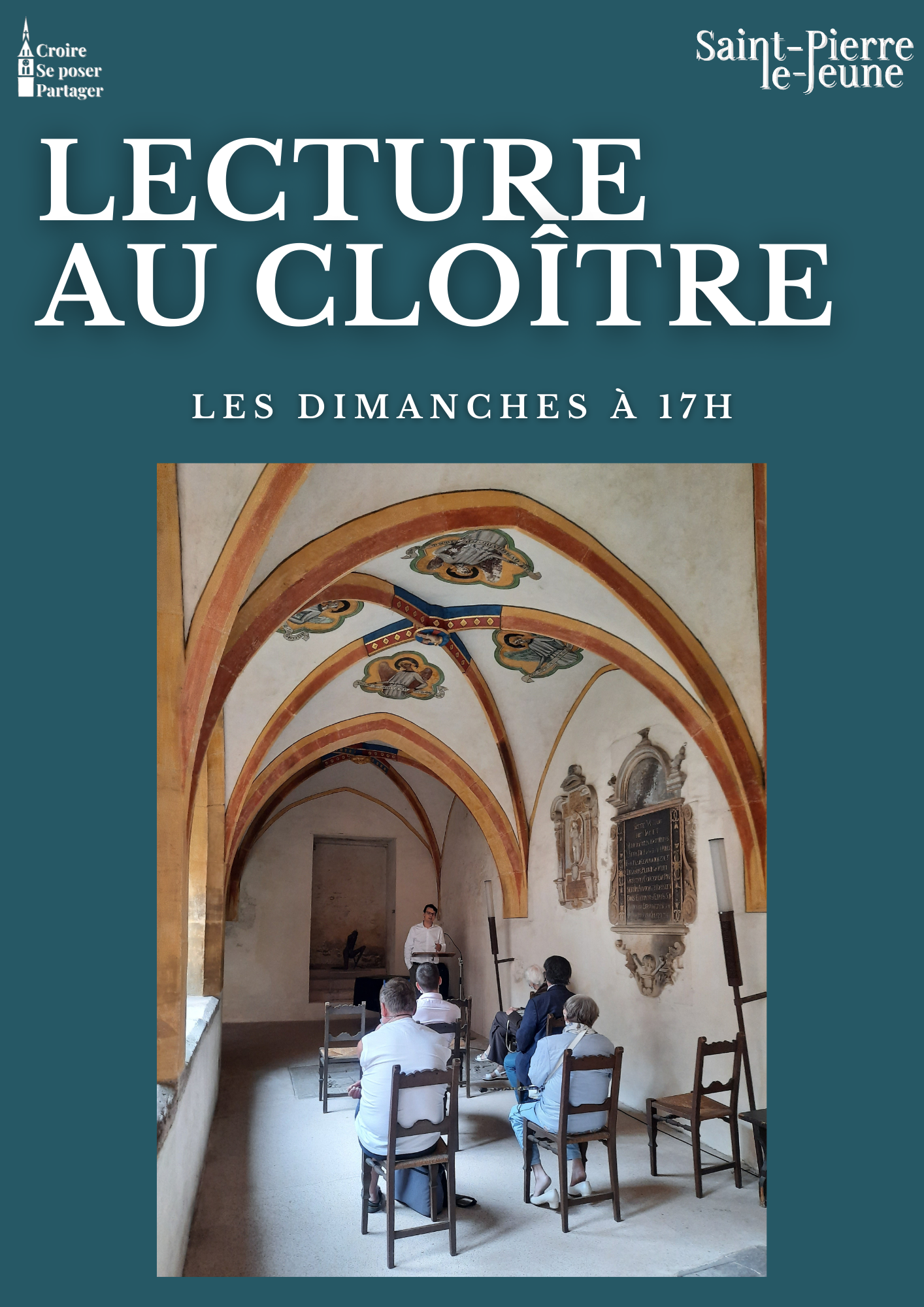Lecture au cloître - le dimanche à 17h