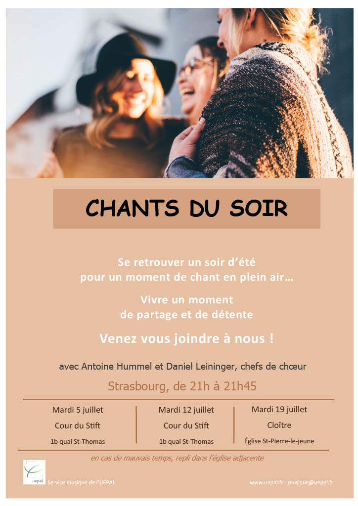 Chant du soir - Mardi 19 juillet 2022 à 21h