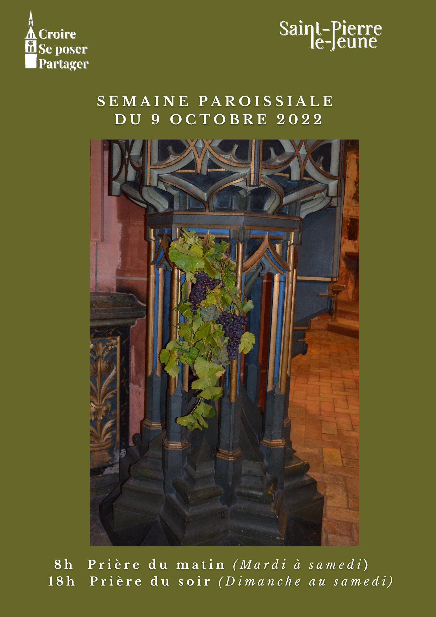 Semaine paroissiale - Dimanche 9 octobre 2022