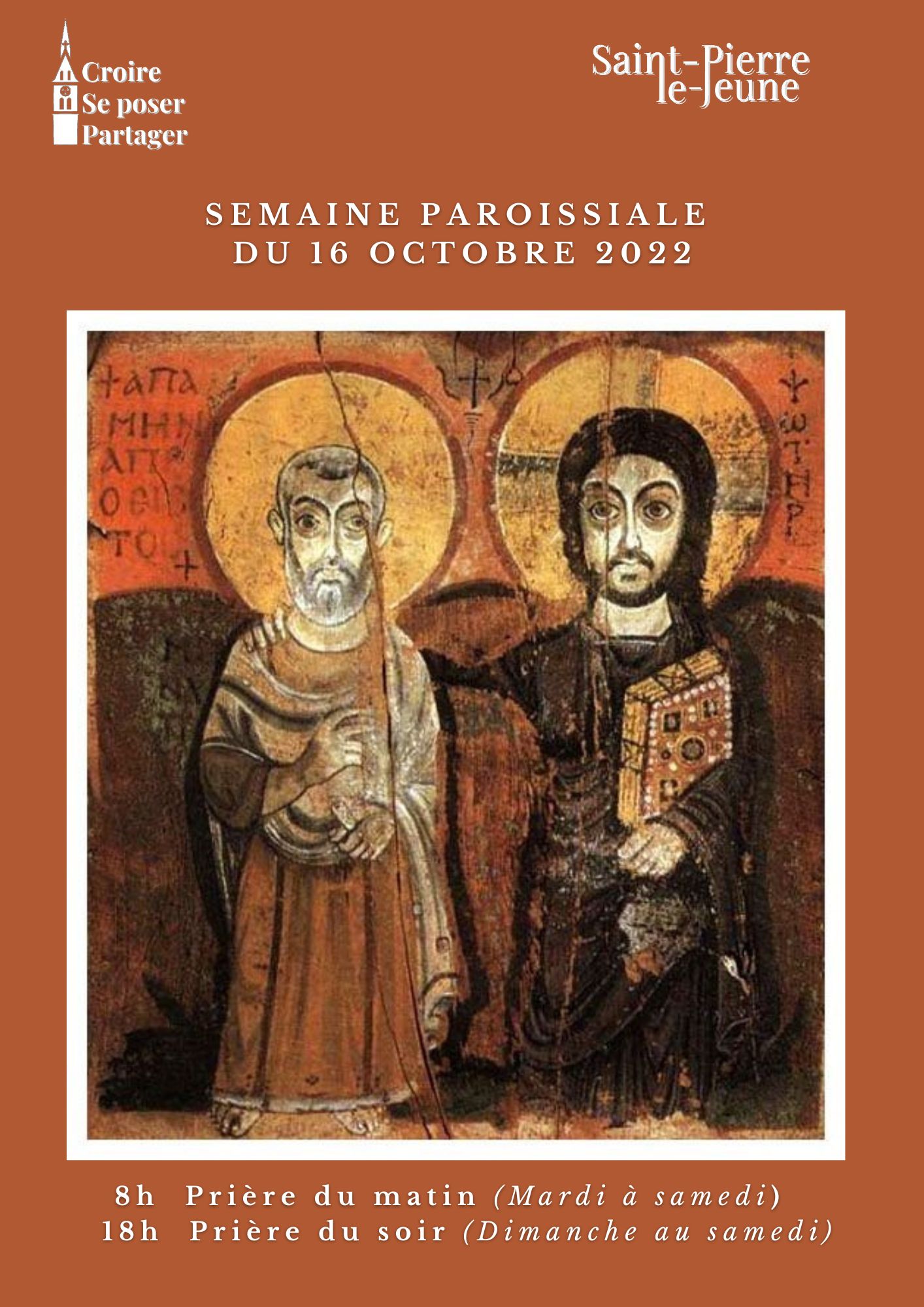 Semaine paroissiale - 16 octobre 2022