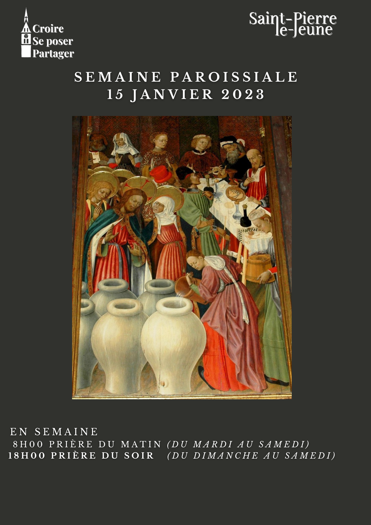 Semaine paroissiale - Dimanche 15 janvier 2023