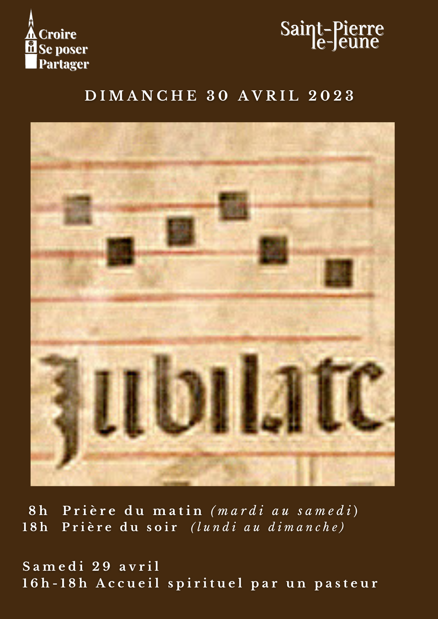 Semaine paroissiale - Dimanche 30 avril 2023