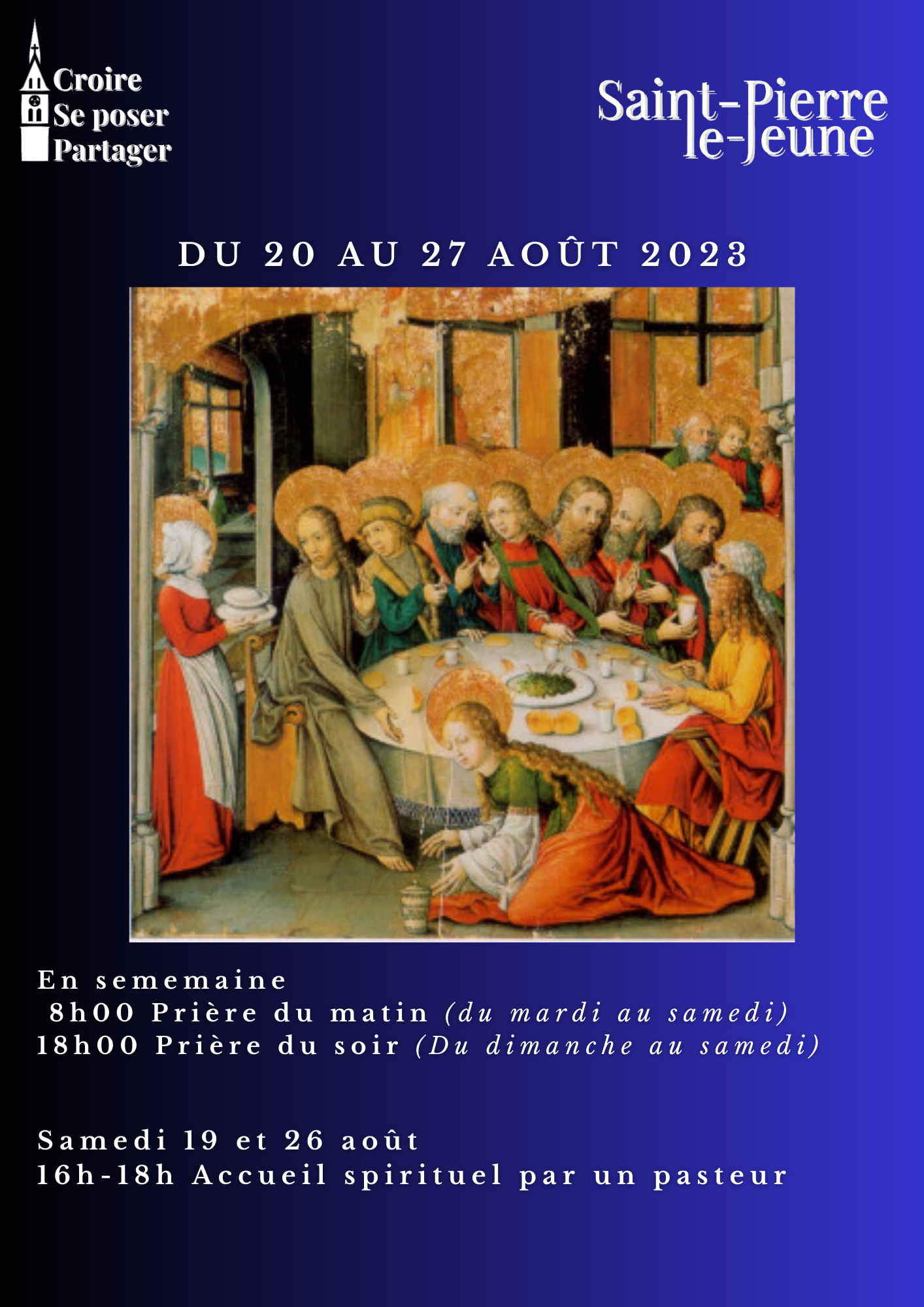 Semaine paroissiale - du 20 au 27 août 2023