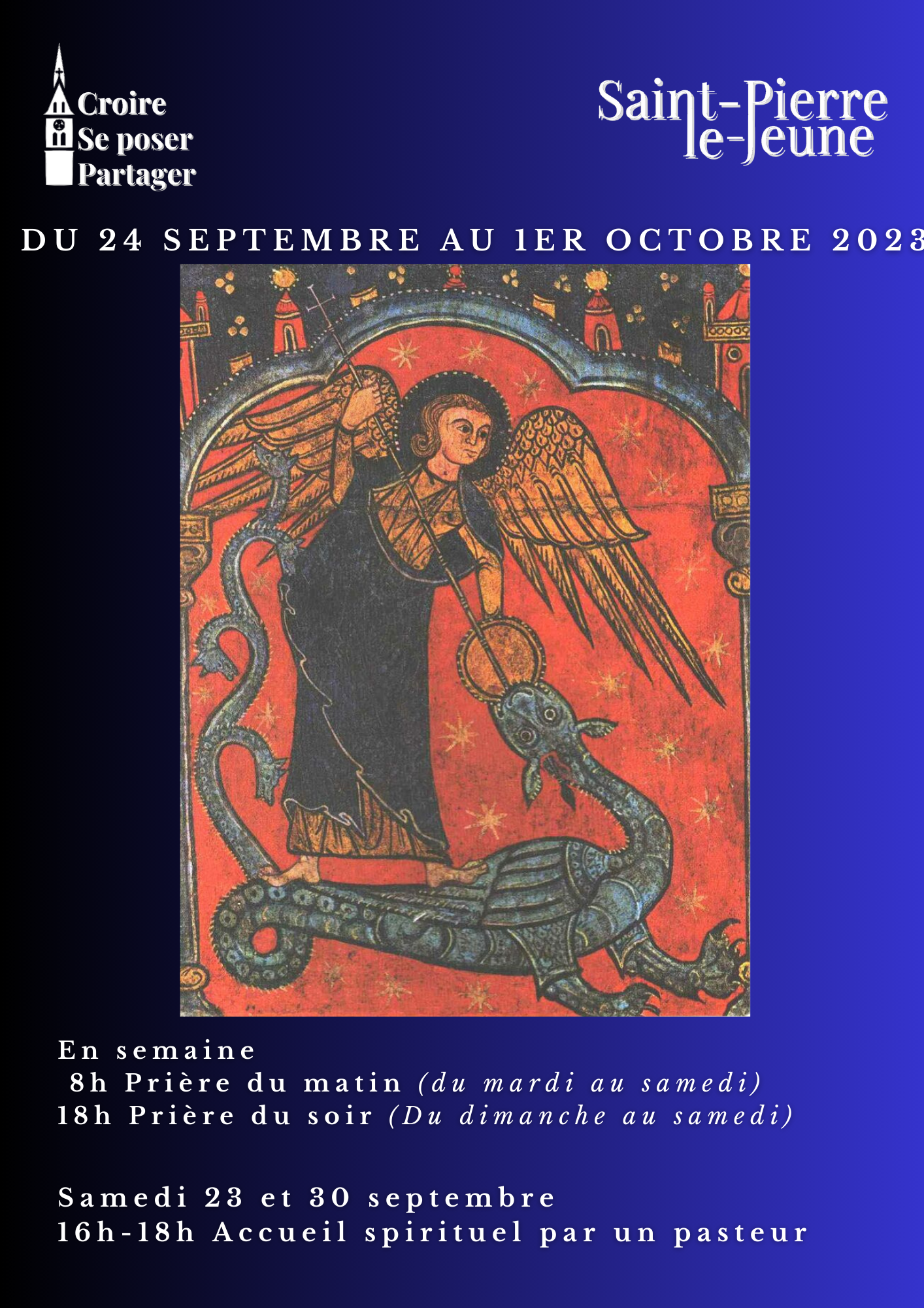 Semaine paroissiale  Du 24 septembre au 1er octobre 2023