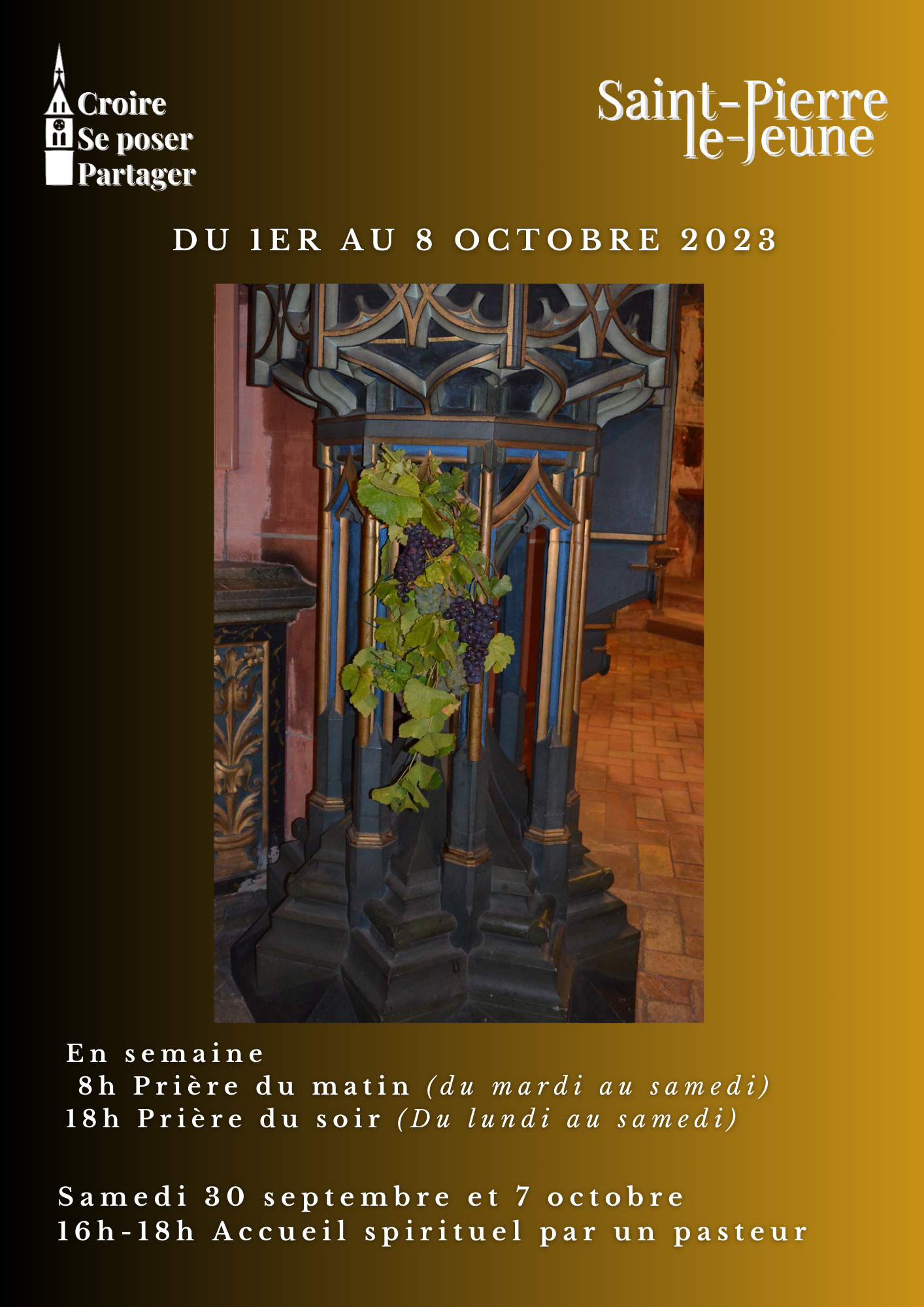 Semaine paroissiale  - Du 1er au 8 octobre 2023