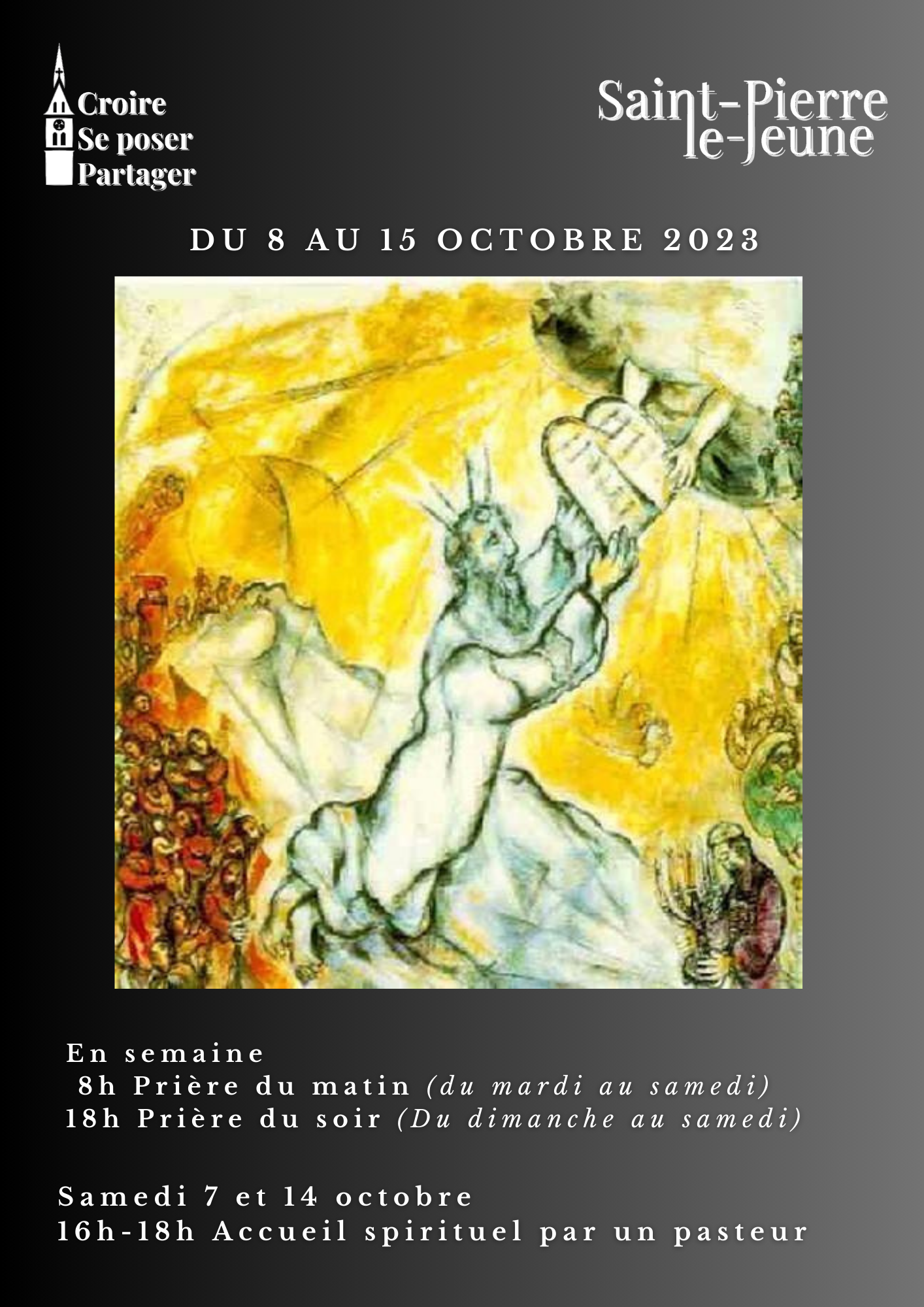 Semaine paroissiale - Du Dimanche 8 au 15 octobre 2023