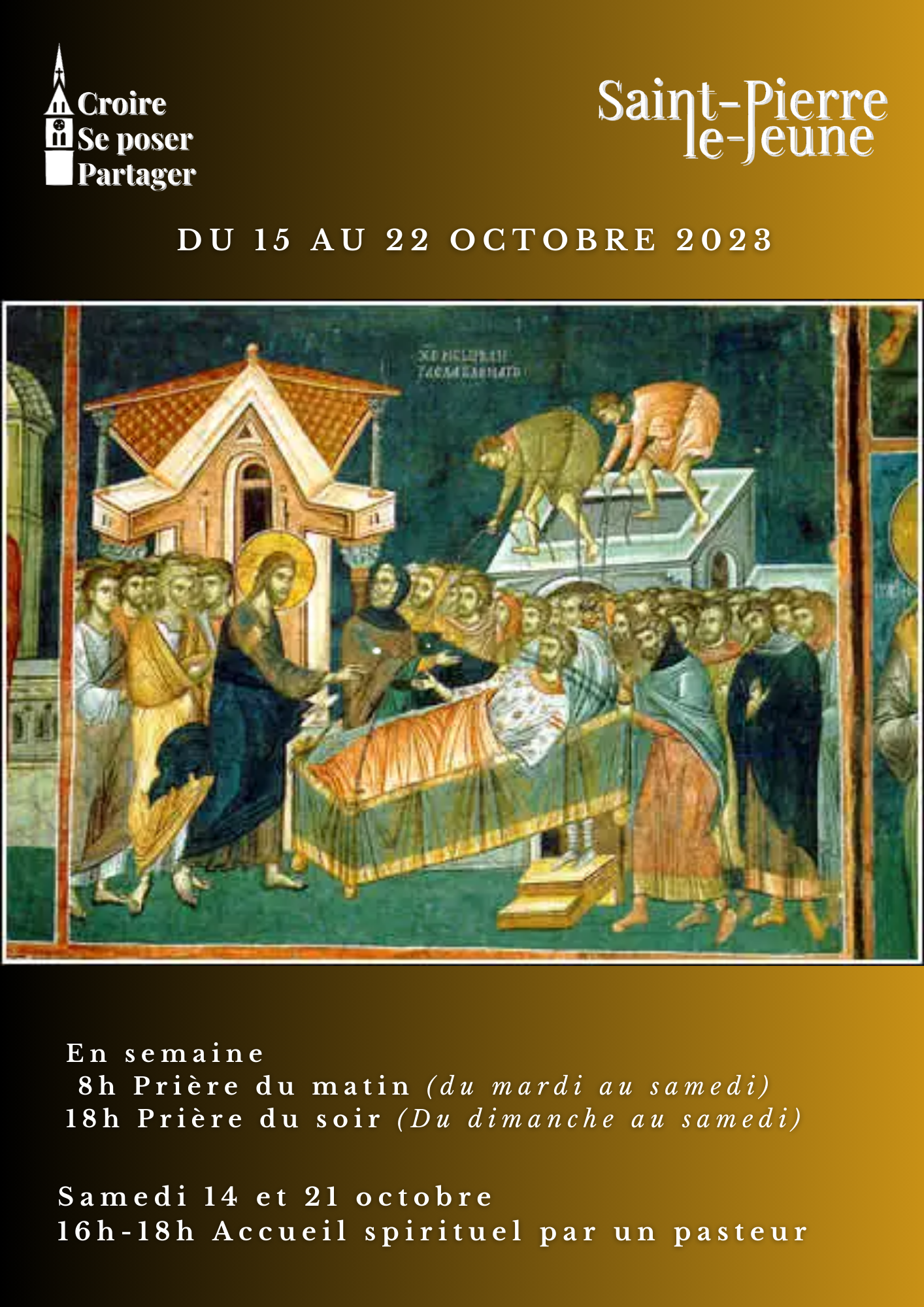 Semaine paroissiale - Du 15 au 22 octobre 2023