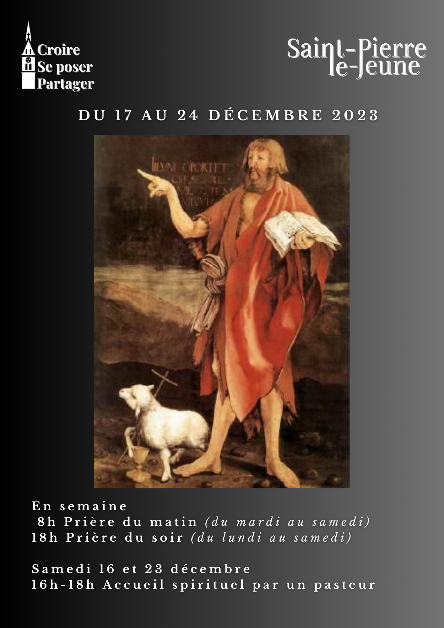 Semaine paroissiale - Du 17 au 24 décembre 2023