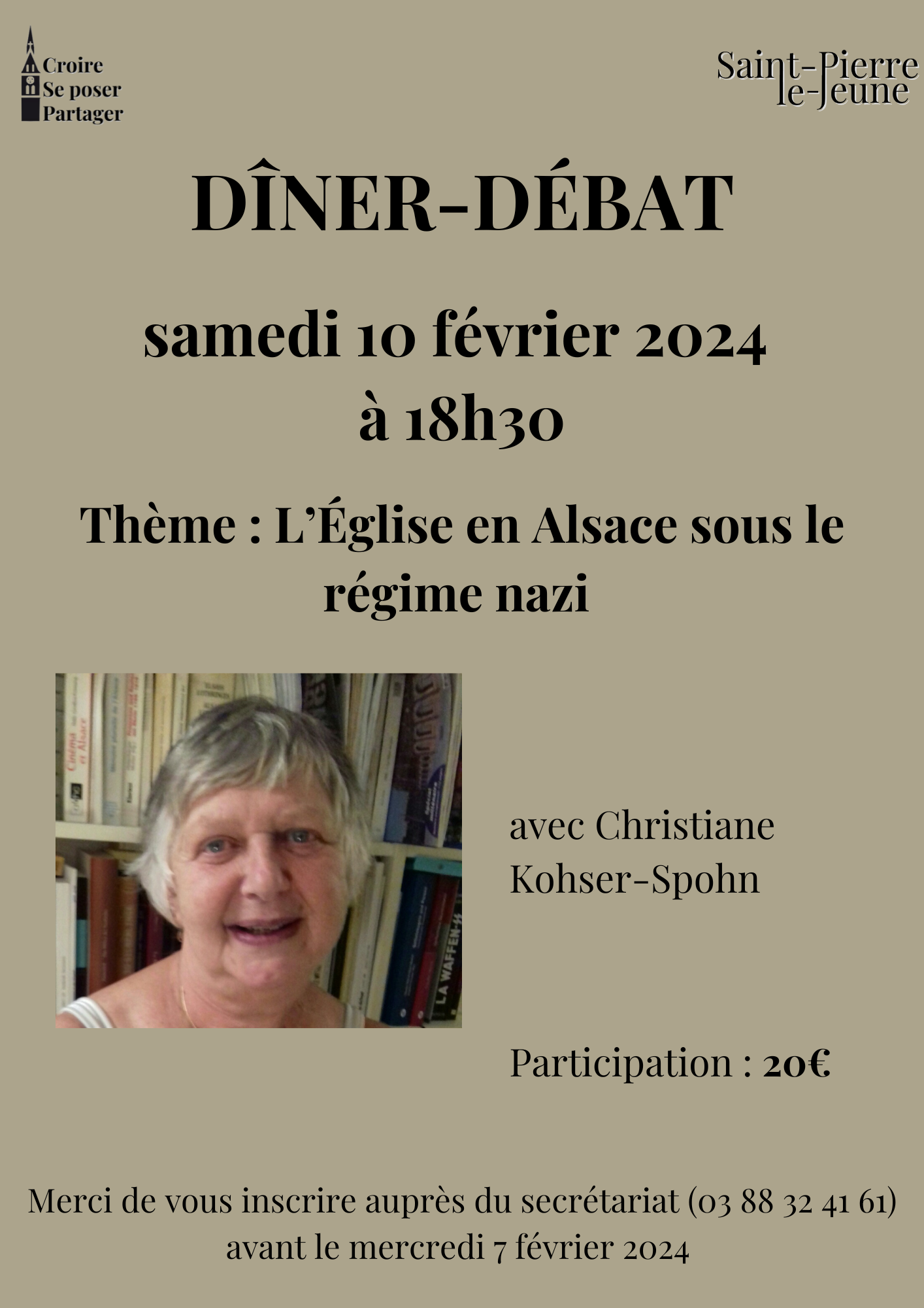 Dîner-débat - samedi 10 février 2024