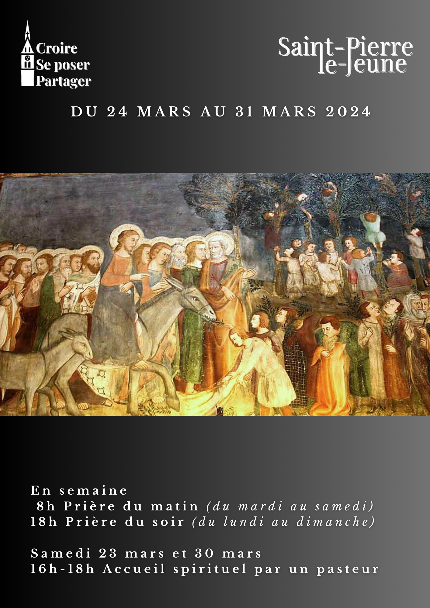 Semaine paroissiale - Du dimanche 24 au 31 mars 2024