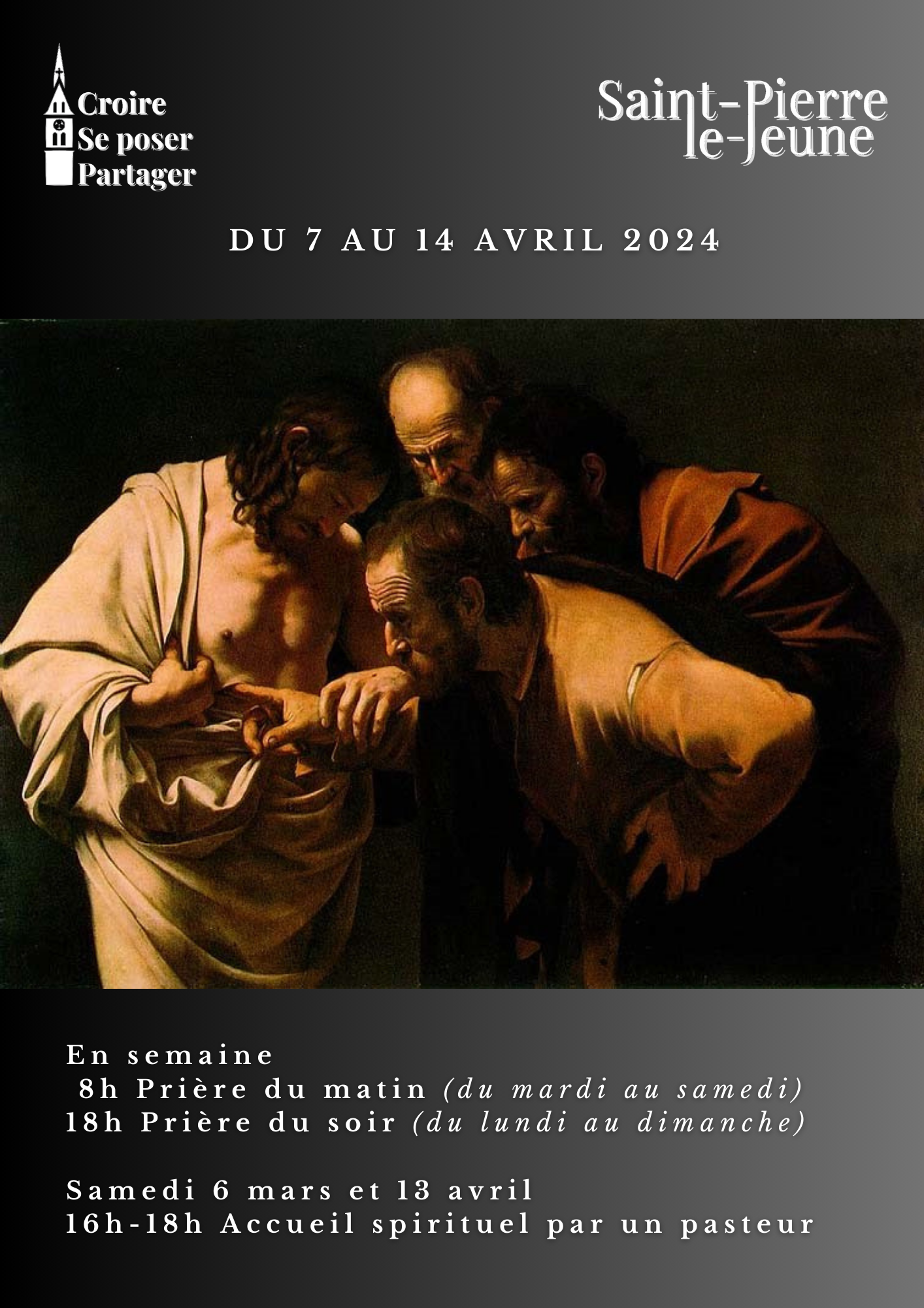 Semaine paroissiale - Du dimanche 7 au 14 avril 2024