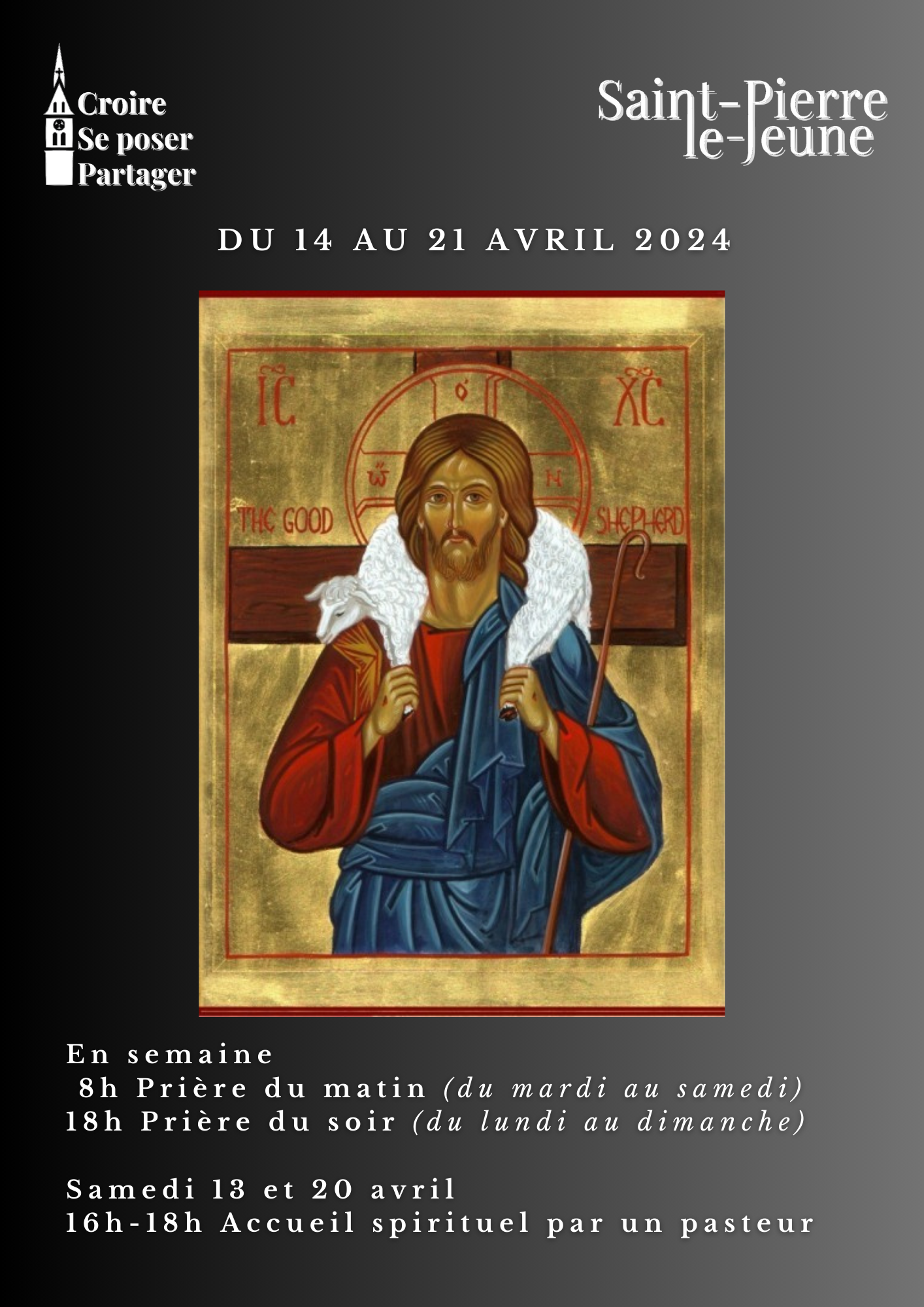 Semaine paroissiale - Du dimanche 14 au 21 avril 2024