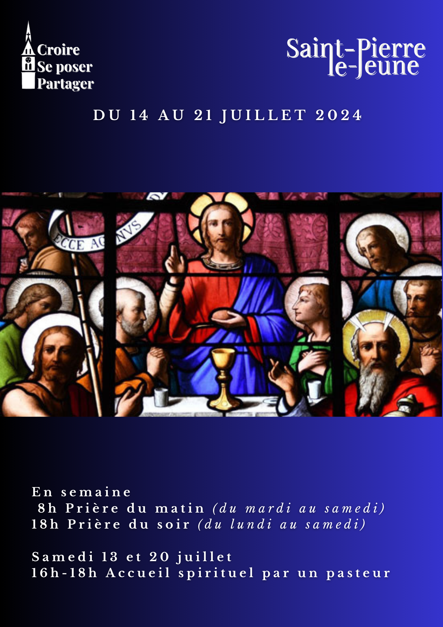 Semaine paroissiale - Du 14 au 21 juillet 2024 Semaine paroissiale - Du 14 au 21 juillet 2024