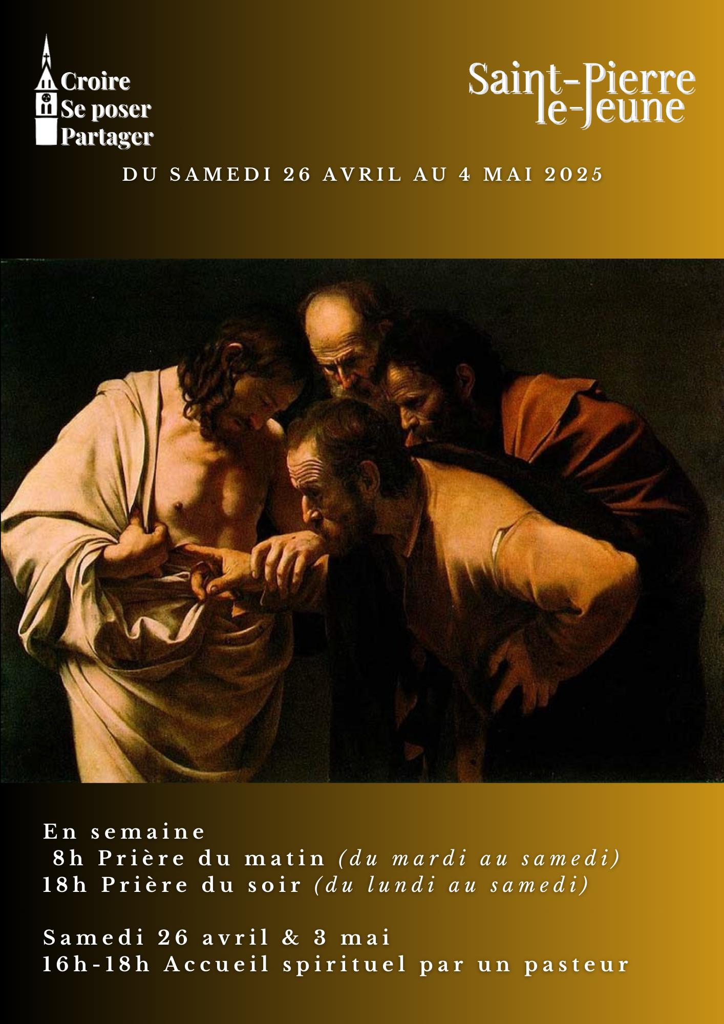 Semaine paroissiale - Du samedi 26 avril au dimanche 4 mai 2025
