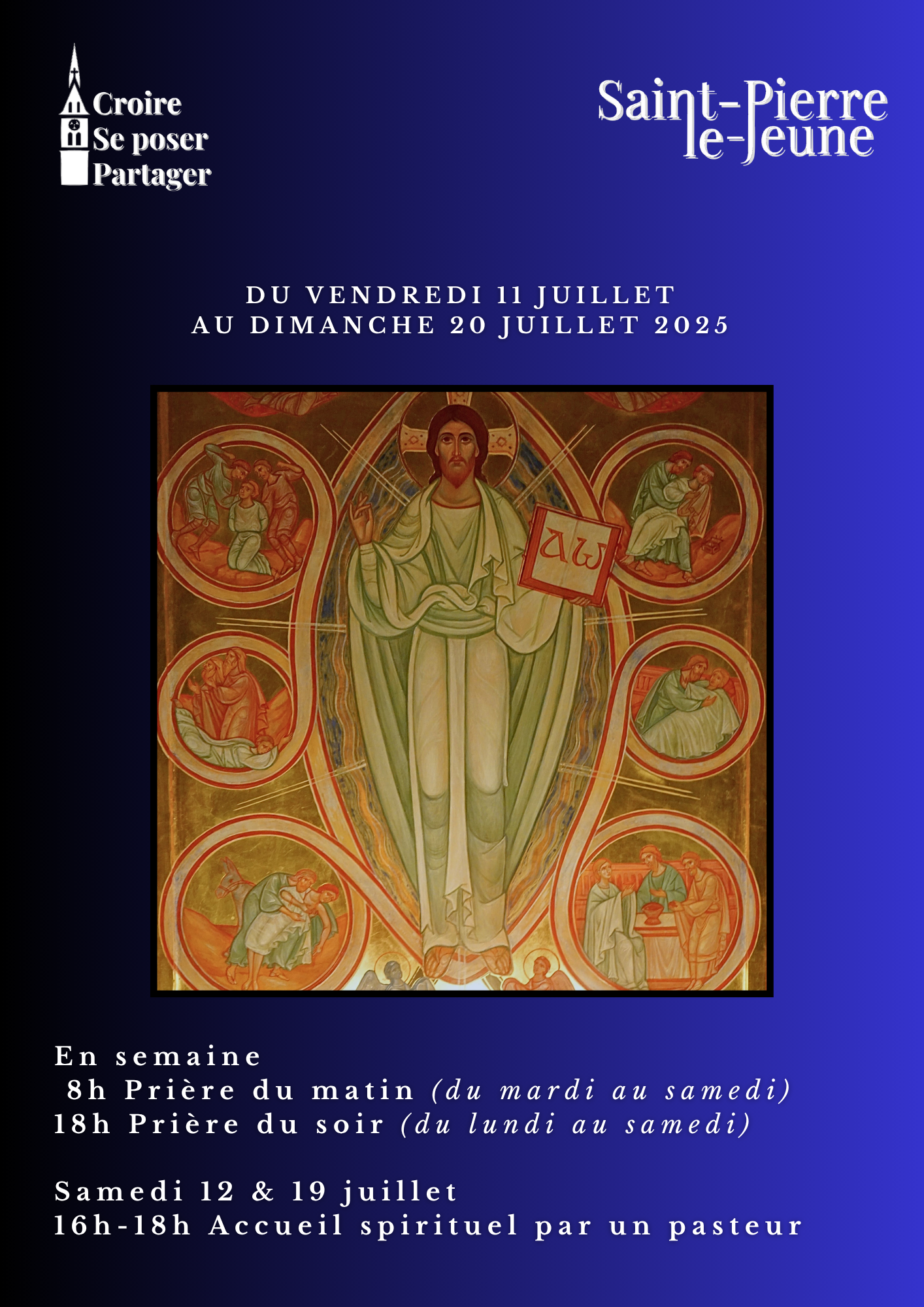 Semaine paroissiale - Du vendredi 11 au dimanche 20 juillet 2025