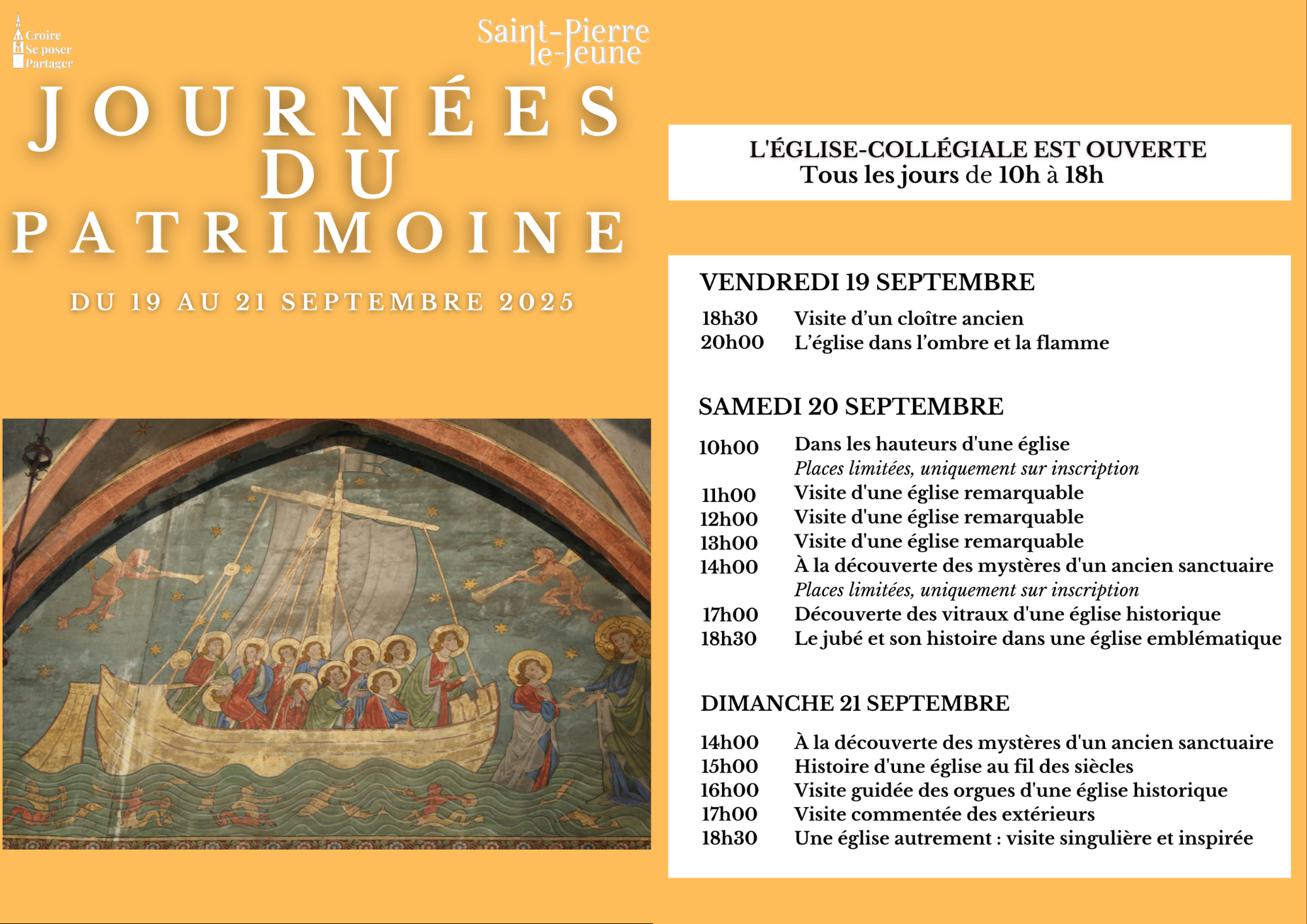 Journées du patrimoine à Saint-Pierre-le-Jeune -du vendredi 19 au dimanche 21 septembre 2025